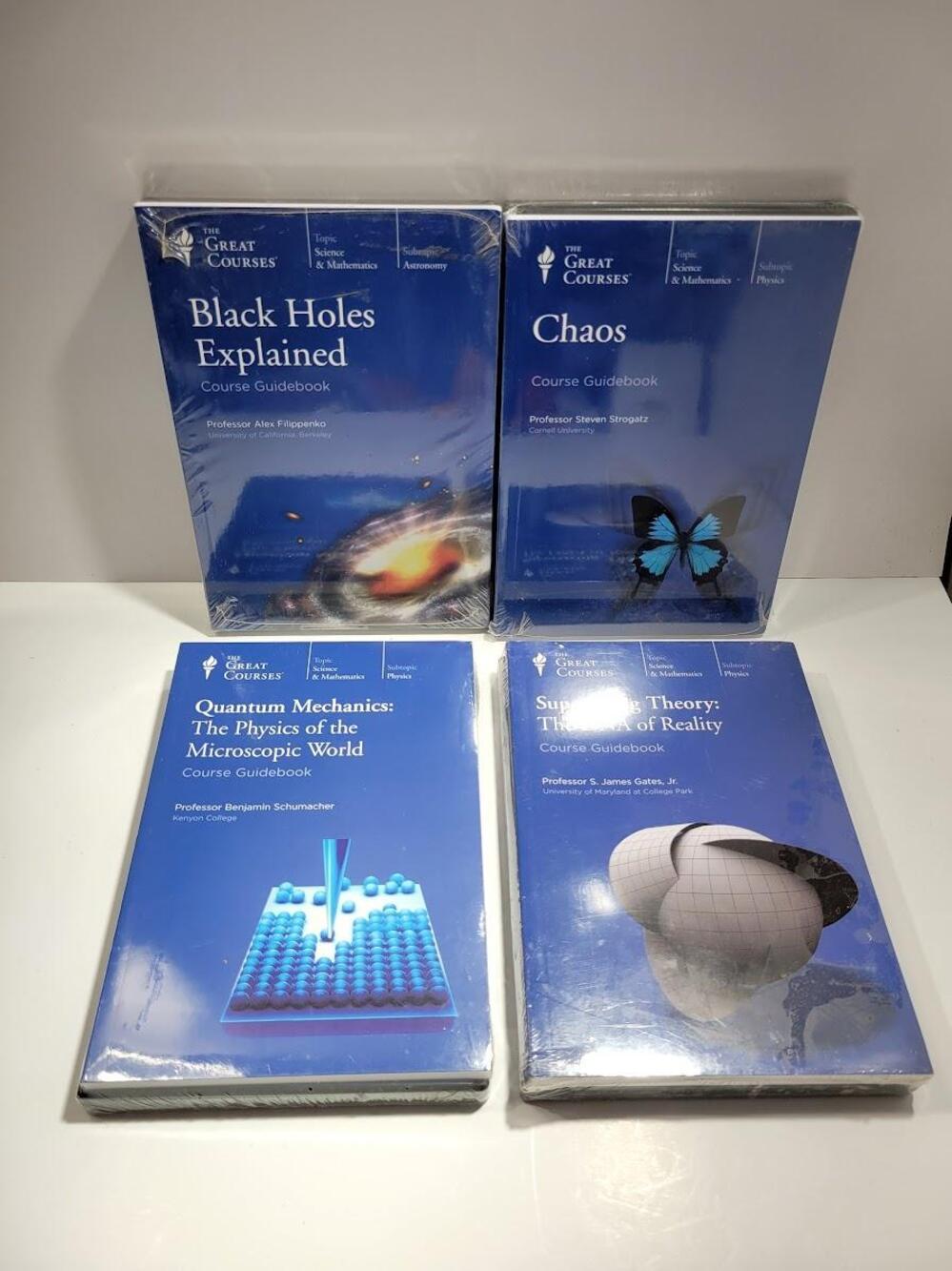 Lot Of (4) Great Courses Black Holes Chaos Quantum Physics Blue PB Books